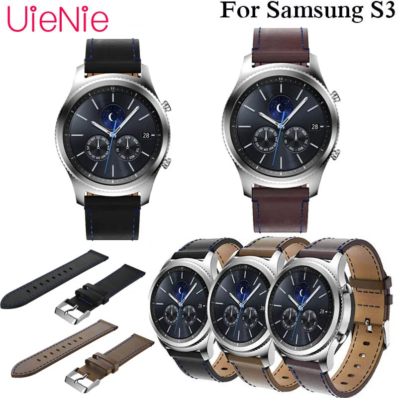 

Italian Genuine Leather Watchband 22mm wristband for Samsung Gear S3 classic frontier for huami amazfit stratos 2 2S Watch Band