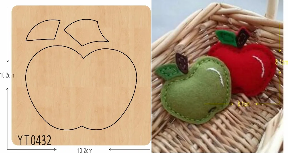 Маленькие яблоки DIY новая деревянная форма резки для скрапбукинга Толщина/15 8