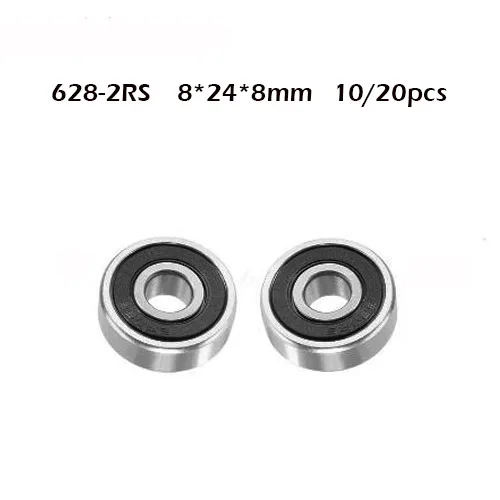 10/20 шт. 628rs подшипник ABEC 1 8x24x8 мм миниатюрный 628Z упорные шариковые подшипники 628 RS EMQ