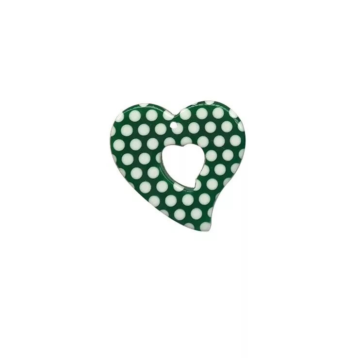 

New arrived 40pcs/lot 33mm dots print geometry hearts shape resin beads diy jewelry earring/garment accessory