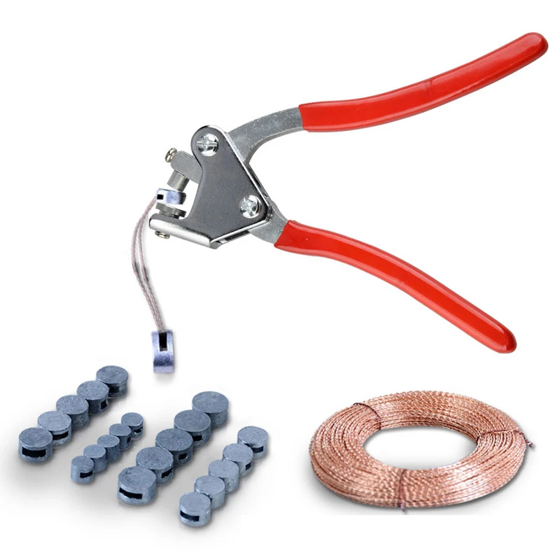 Plier Beans Wire Новые свинцовые плоскогубцы с 100 шт 6*4 мм герметичные бобы 20 м уплотнительная проволока для уплотнения счетчика воды Противоугонная герметизация Электрический счетчик - Цвет: Plier Beans Wire