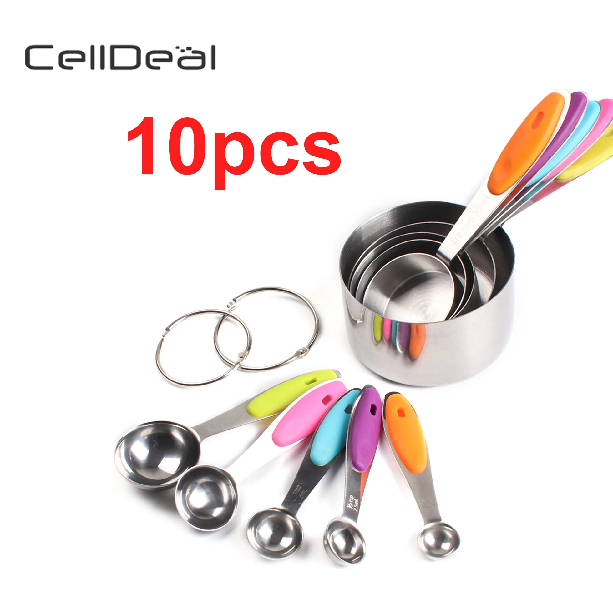 10 шт. мерные стаканы ложки из нержавеющей стали набор кухонный инструмент для