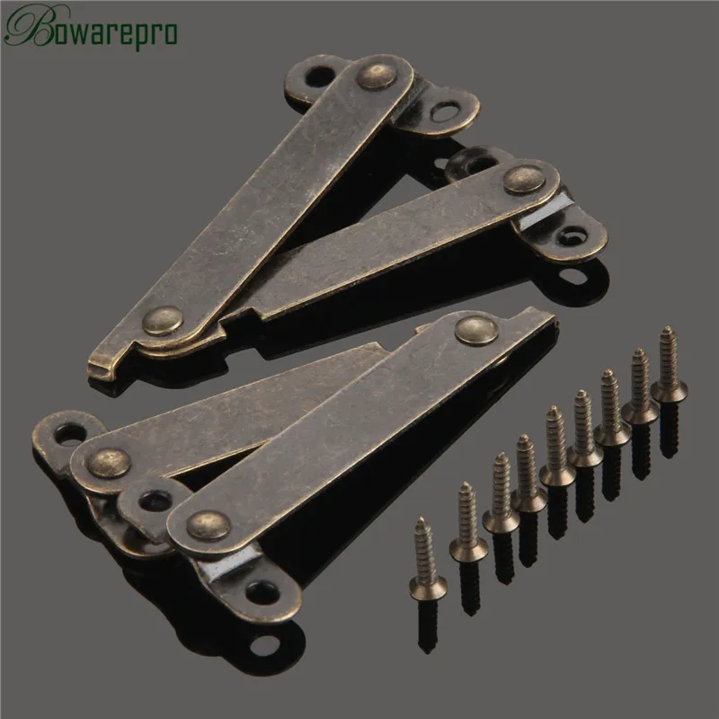 bowarepro 6PCS Cabinet Cupboard Door Furniture Lift up Strut Lid Flap Stay Support Hinge Box Hardware 61*11mm | Обустройство дома