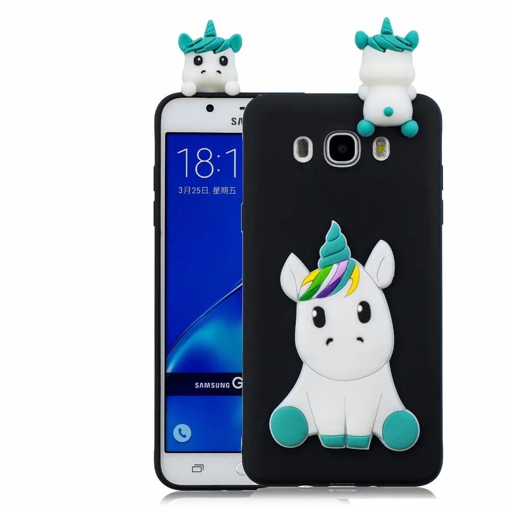 J330 J530 J730 сотовый Чехол для телефона для Samsung Galaxy J3 J5 J7 Pro /J310 J510 J710() 3D Единорог Мягкий силиконовый чехол