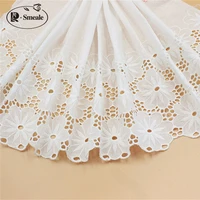 3yards width 34cm off white100 cotton embroidered lace fabrics womens clothing diy lace trim free shipping rs1347