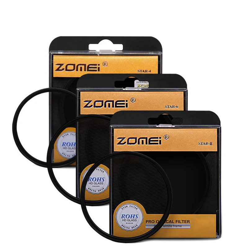 ZOMEI Star фильтр + 4 точки 6 точек 8 для объектива камеры Canon Nikon DSLR 52/55/58/62/67/72/77/82 мм|star