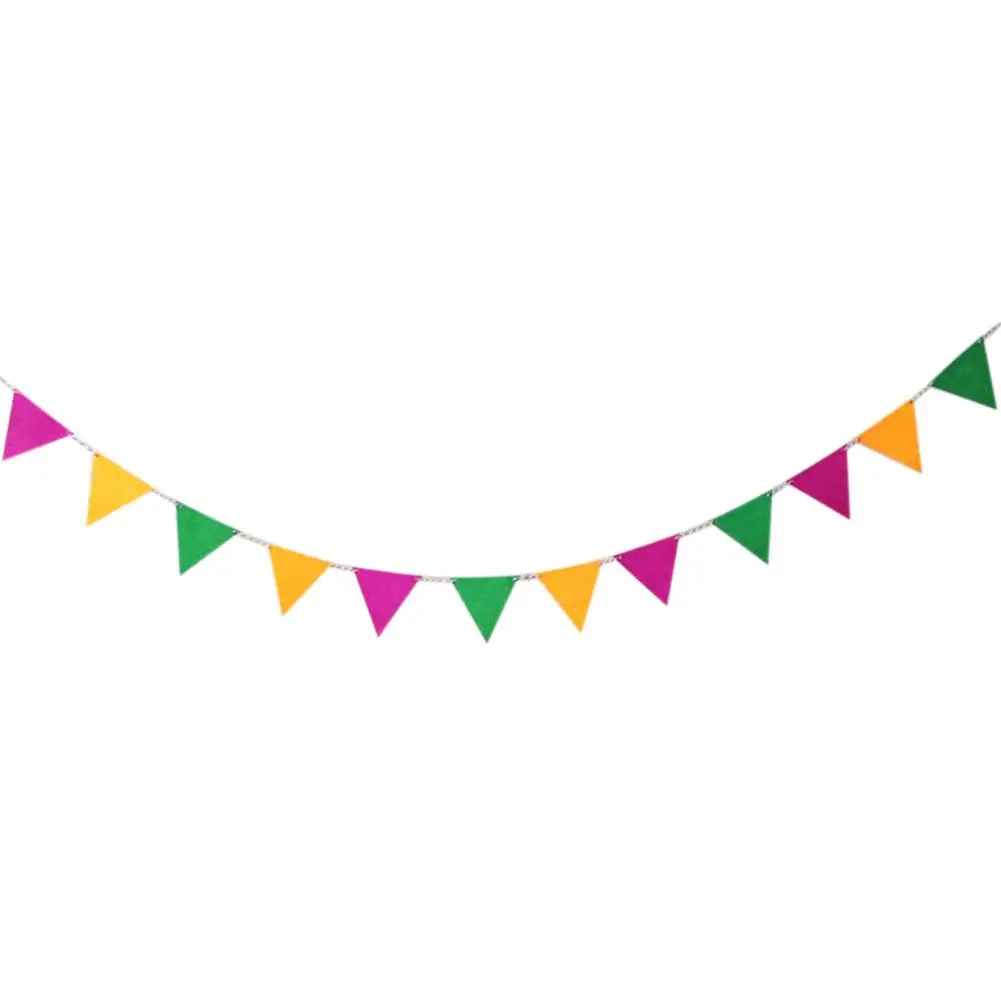 Треугольный декор гирлянда маленькая цветная Нетканая Бумажная вечерние