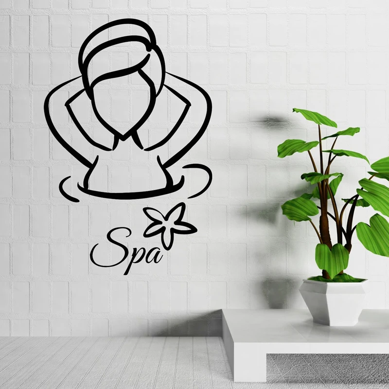 Виниловые художественные сексуальные наклейки для спа салона DIY настенные