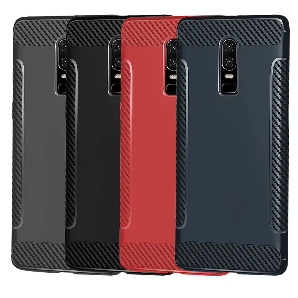 Матовый чехол для телефона Обложка Чехлы мобильного OnePlus 6 64 Гб 128 ГБ 256 карбоновый