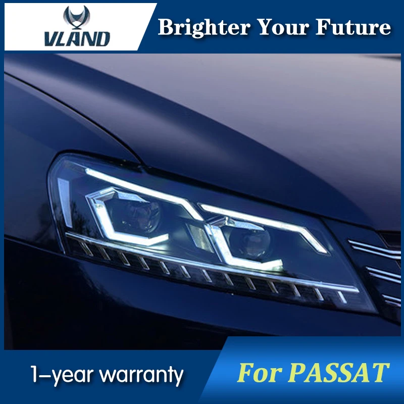 VLAND автомобильный светильник для VW Passat B7 US Verson головной 2012 2016 водонепроницаемый DRL
