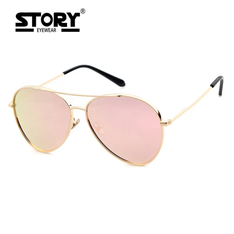 История моды Винтаж солнцезащитные очки авиаторы из розового золота Для женщин