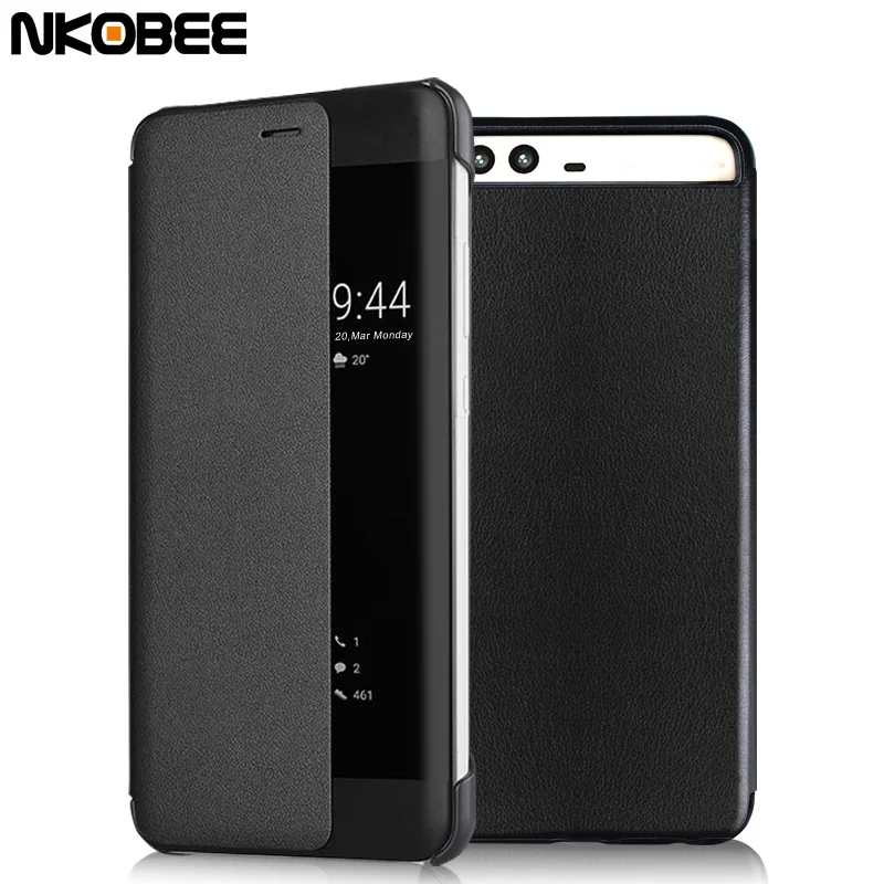 NKOBEE оригинал для huawei P10 плюс Чехол Smart окно Coque P20 Pro Флип Мобильный телефон