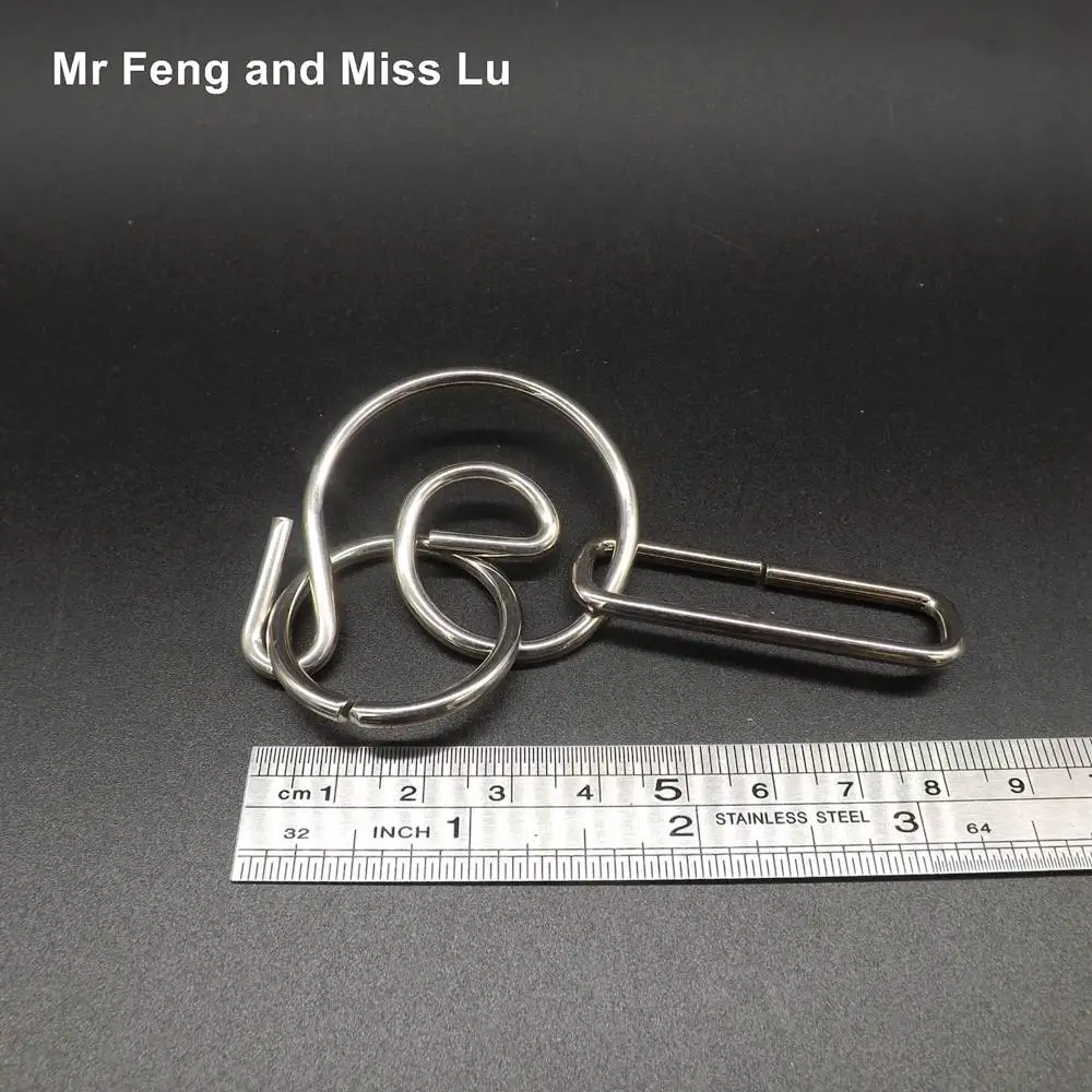 Классический IQ магический трюк металлическая проволока кольцо головоломка Конч