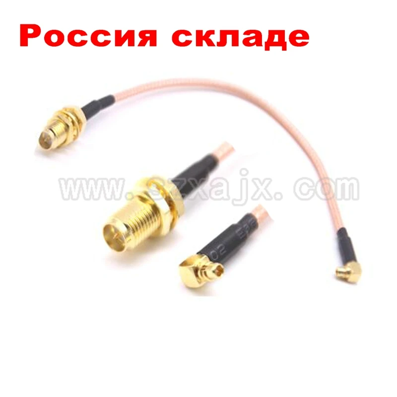 RUS наличии 10 шт. RF помощью соединительного кабеля SMA к MMCX RP Женский Мужской правый