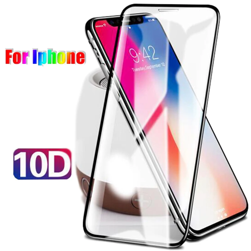 10d Защитное стекло для iPhone 7 Plus 6 8 i phone x xs xr закаленное 7plus 6plus 8plus iphone8 10 rs iphon