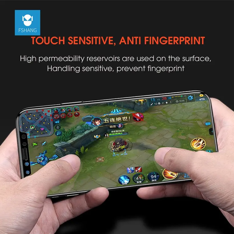 Fshang 3 шт 3D Экран протектор Закаленное Стекло для iphone х Мягкий edge Full Cover закаленное