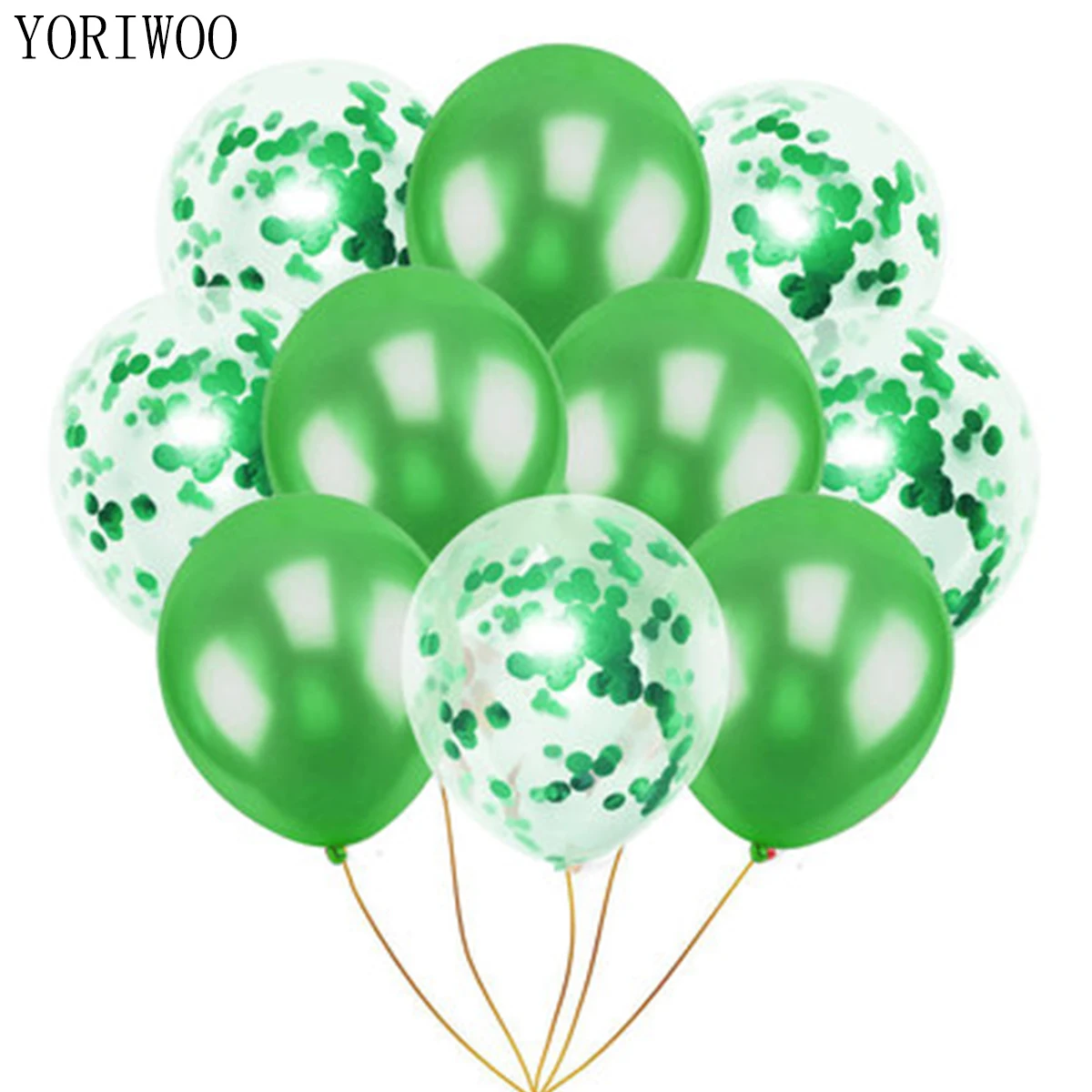 YORIWOO Xmas Рождеством шары Зеленый Конфетти шар набор Happy Новый год украшения Одежда