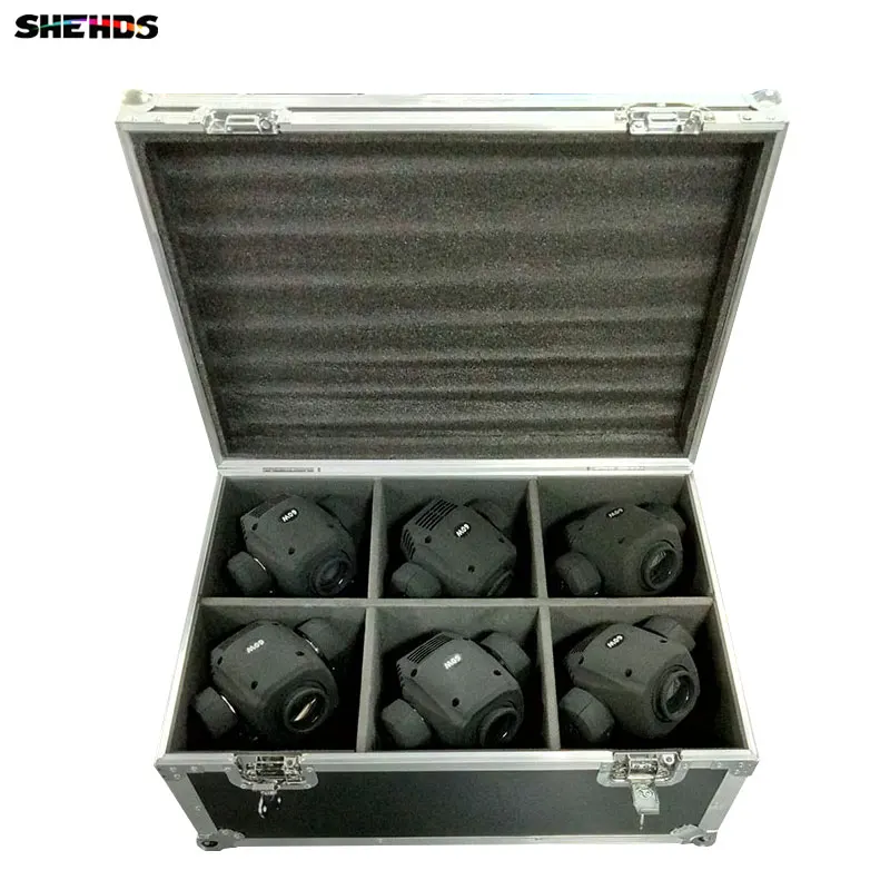 FlightCase with 6PCS F светильник Чехол 2шт/4 шт/6 шт/8 шт черный корпус Светодиодный точечный светильник 60 Вт с DMX512/Master-Slave/Auto Run/Good for Gobo DJ/Bar - Цвет: FlightCase with 6PCS