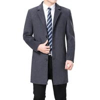 2022 wool coat men peacoat high quality winter long coat men cashmere coat mens wool blend overcoat trench coat long jacket man