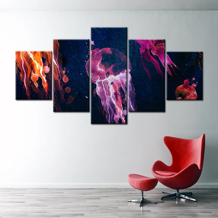 Красочная Картина на холсте с Медузой для гостиной Настенный декор плакат