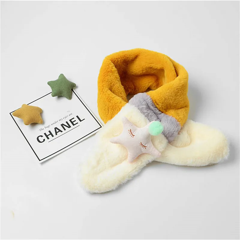 BibiCola/Зимний шарф для новорожденных Теплый Бархатный шейный платок маленьких