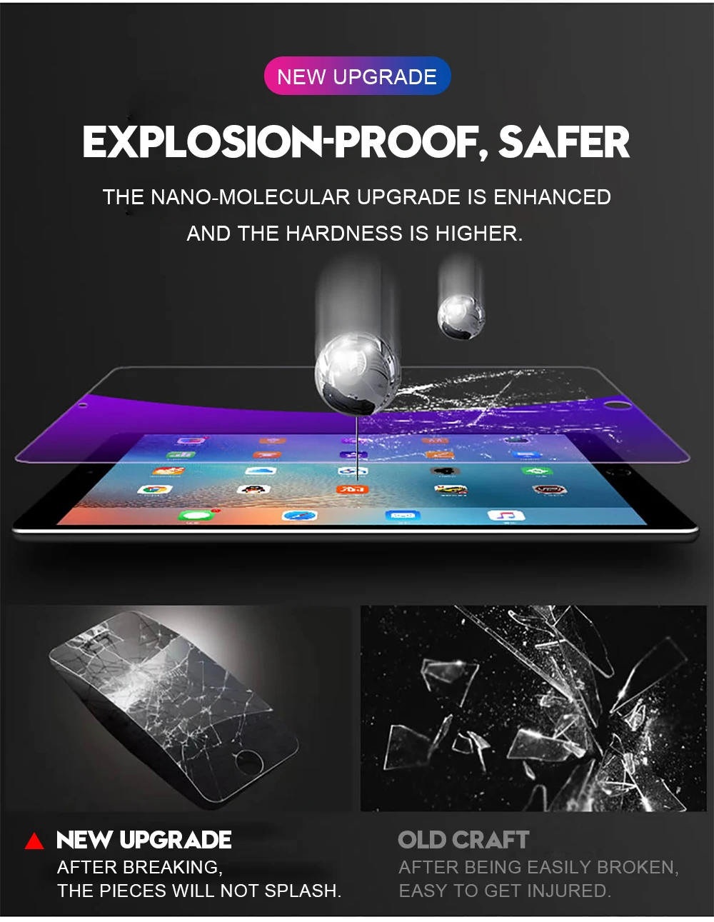 Анти Blue Ray закаленное Стекло для iPad Pro 11 10,5 Air 1 2 iPad mini 1 2 3 4 Экран протектор для iPad 9,7 защитный Стекло