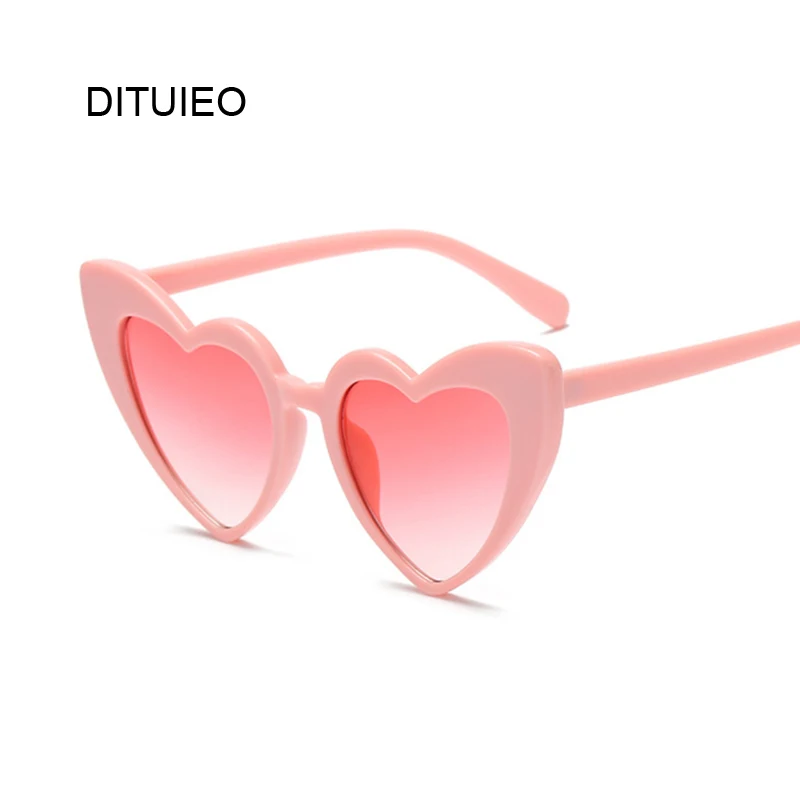 Женские солнцезащитные очки в форме сердца пластиковые дизайнерские без оправы