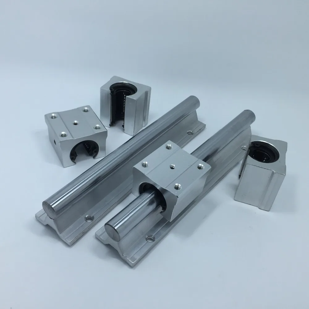 2pcs SBR12 L 1000mm Linear shaft rail support + 4pcs SBR12UU guides bearing blocks For CNC | Обустройство дома