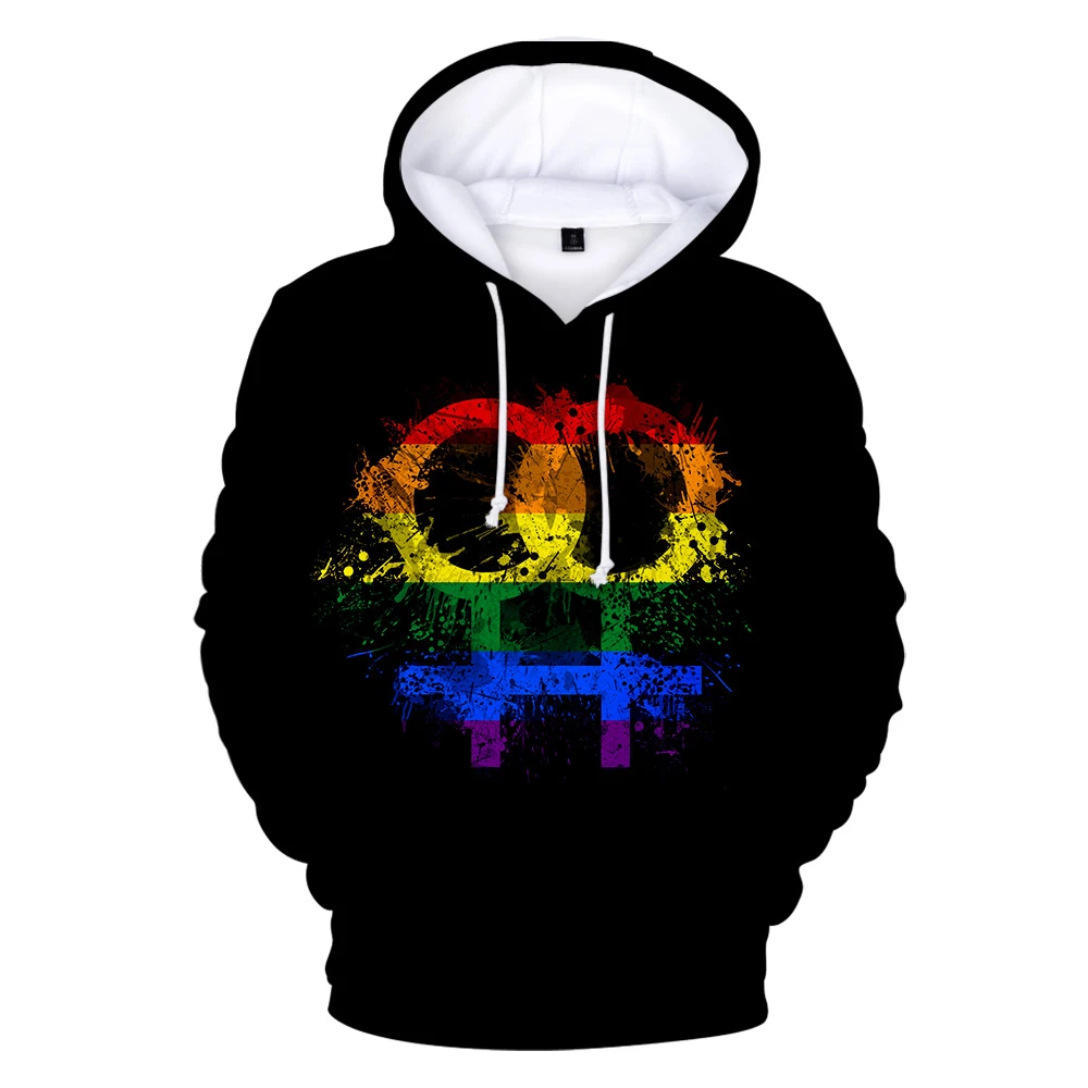 

New Lgbt 3D printed hooded sweatshirt men/women Street hip hop color Harajuku spring and autumn male same-sex 3D hoodies xxs-4xl