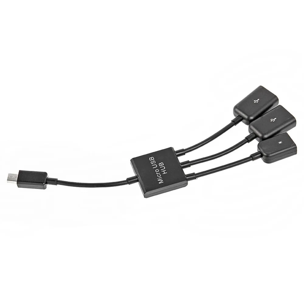 4 порта 3 в 1 Micro USB зарядка OTG концентратор кабель адаптер конвертер удлинитель для