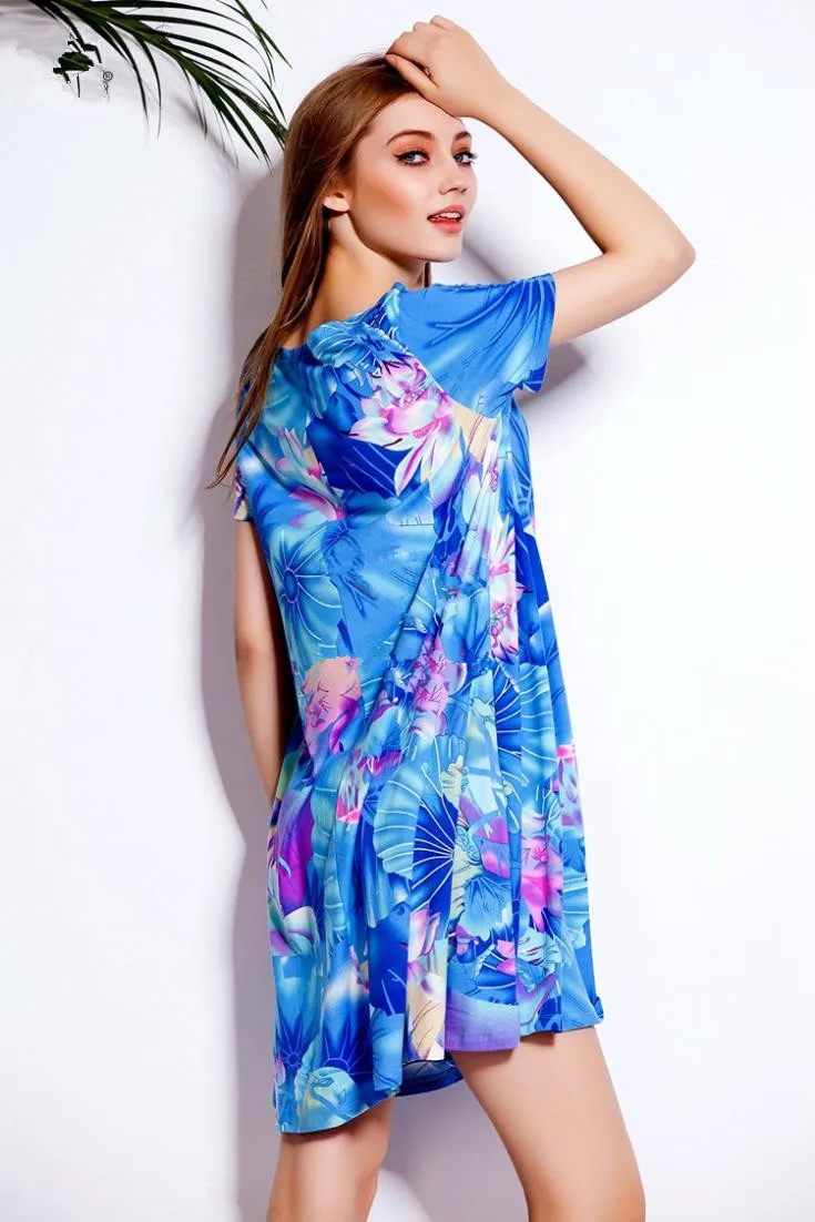 New Arrival hot sale women's clothing 2015 cotton t-shirts printed dress female loose | Женская одежда