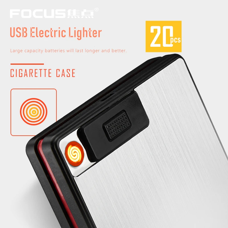 USB электронная сигарета зажигалка для автомобиля Большой Ёмкость 20 штук сигарет