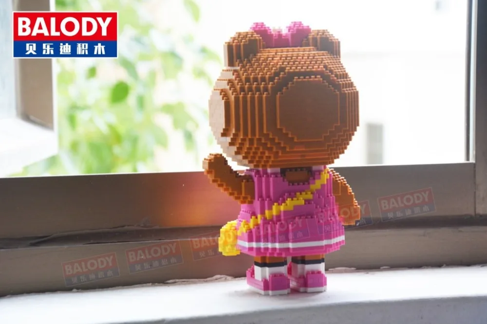 Конструктор Balody Mini в сборе Мультяшные строительные игрушки медведь Аниме