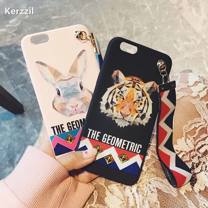 Чехол Kerzzil с милым мультяшным кроликом и бахромой для iPhone 8 7 Plus чехлы изображением