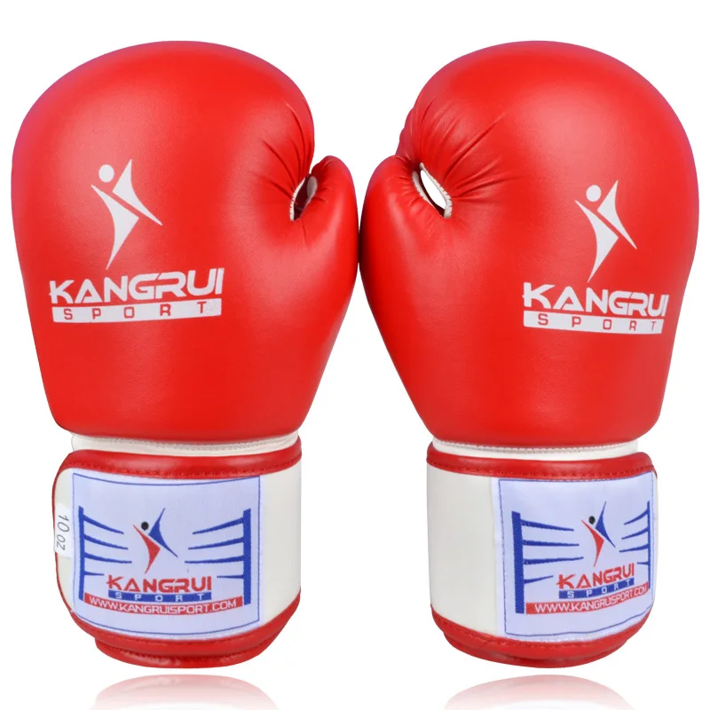 Высокое качество искусственная кожа ткани 10 унций боксерские перчатки Муай Тай
