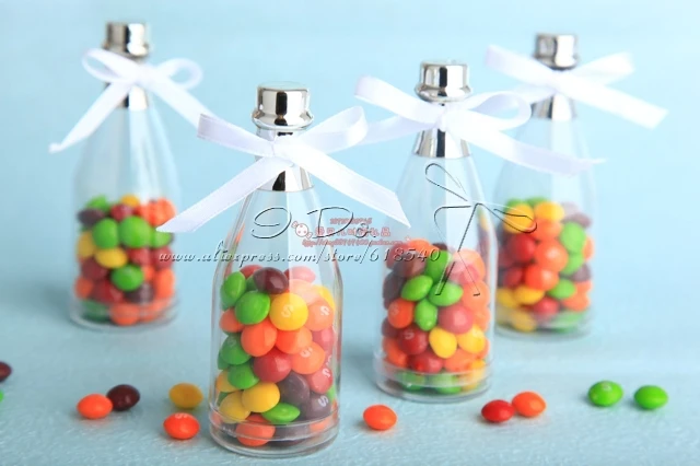 Бесплатная доставка 12 штук бутылки шампанского свадебные коробки для конфет