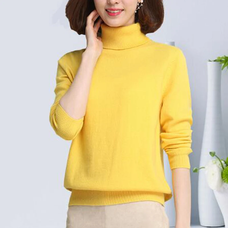 turtleneck Sweater Women 100% Natural Cashmere Pullover New Spring Autumn Clothes tbsr493 | Женская одежда