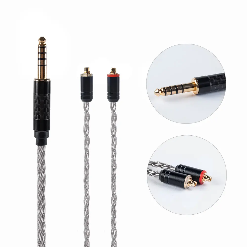 HiFiHear 16 Core посеребренный кабель 2 5/3 5/4 4 мм балансный с MMCX/2pin/ QDC разъем для C12 KZZS10 PRO ZSX