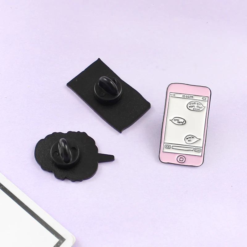 Розовая симпатичная эмалированная брошь one free kiss билетов Sweet Candyfloss Kiss Candy Phone Pins