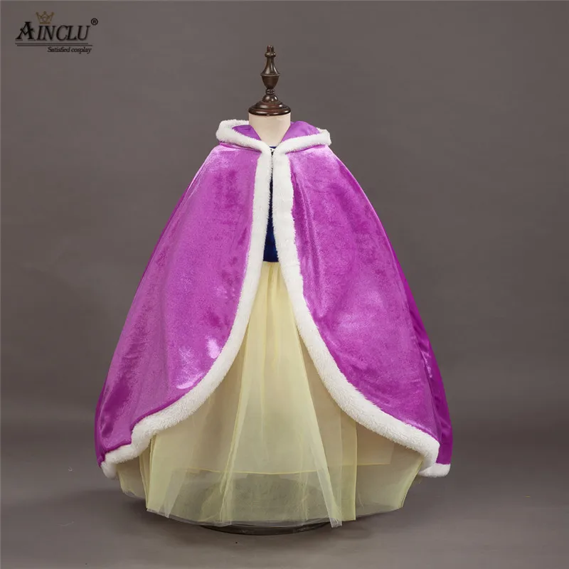 Ainclu Girls Frozen Shawl Princess Cloak Winter Kids Clothing 5 Colors for Height 110cm-150cm Cosplay Cute Costumes | Тематическая