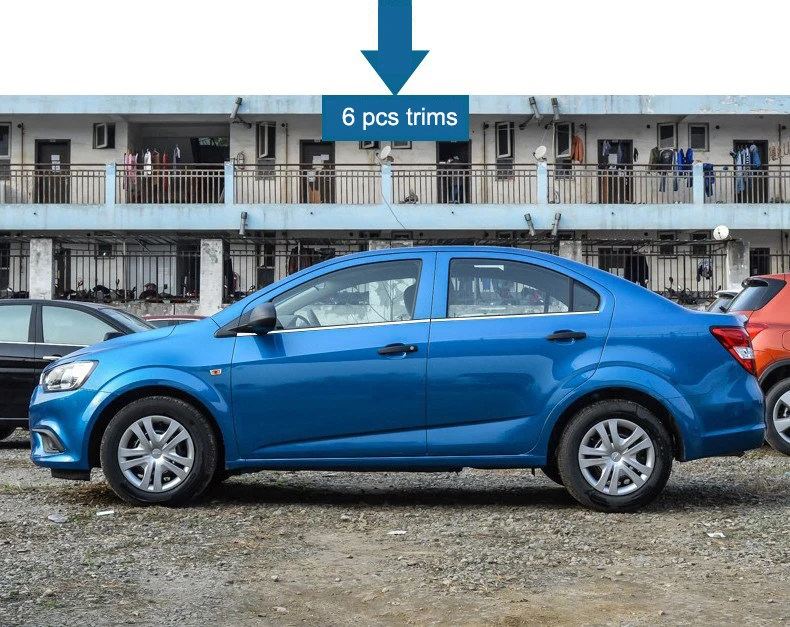 Lsrtw2017 304 нержавеющая сталь окна автомобиля планки для chevrolet aveo 2012 2013 Sonic зубная щётка для Holden Barina - Название цвета: 4 pcs trims