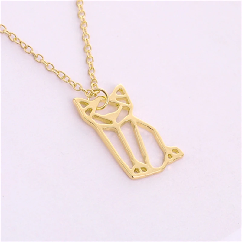 30pcs/lot New Fashion Cute Animal Necklace Jewelry Origami Cat Lucky Face Pendant Gift For Friend | Украшения и аксессуары