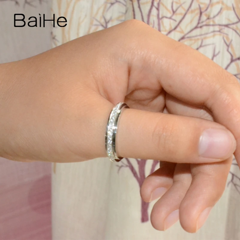 Женское кольцо с натуральным бриллиантом BAIHE розовое золото 14 к 0 43ct H/SI|Кольца| |