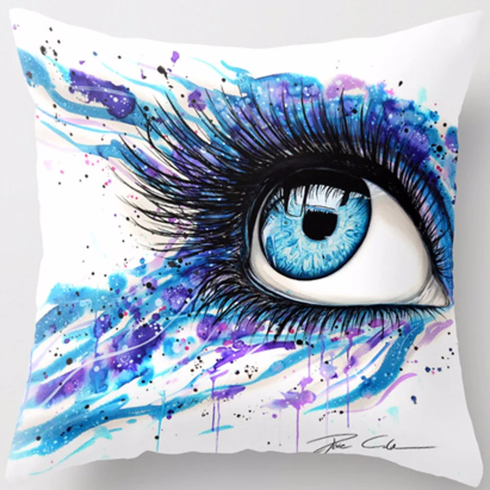 Fashion Colorful Eye Cushion Cover Eyes Decorative Throw Pillow Case Modern Sofa Cushions Cases Home Decor Two Sides 18&quot | Дом и сад