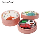 Дорожный швейный набор, портативный мини-бокс для шитья, лоскутного шитья, вышивки, иглы для рукоделия, швейные наборы с чехлом, подарок матери