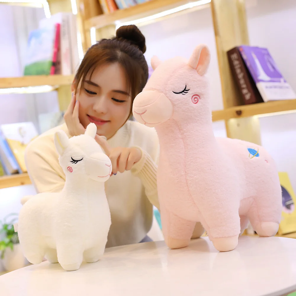 

New 55CM Cute Plush Alpaca Pillow Toys Stuffed Alpaca Plush Sheep Toys Baby Dolls Birthday Valentine Gifts for Girls Children