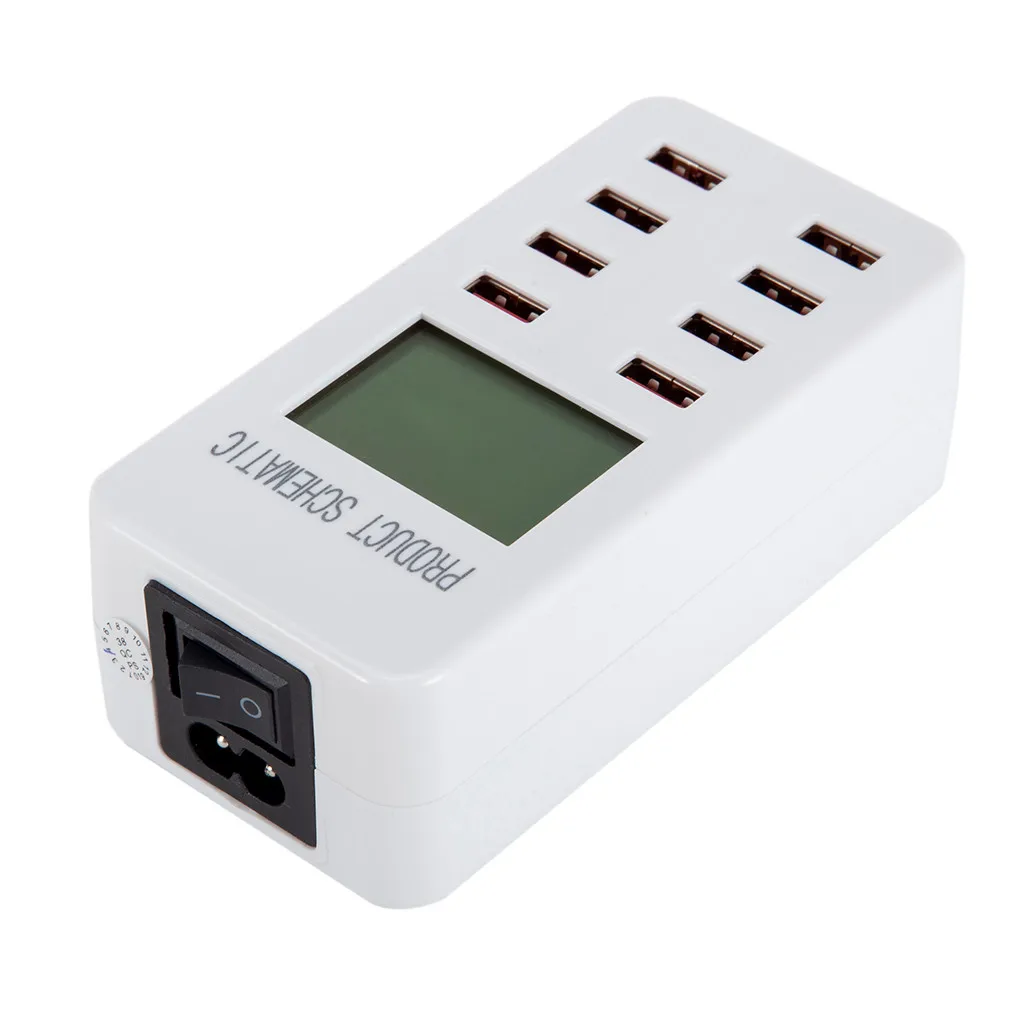 CARPRIE Смарт USB зарядное устройство LED дисплей 8 Порт 40 Вт Быстрая зарядка для IPhone IPad