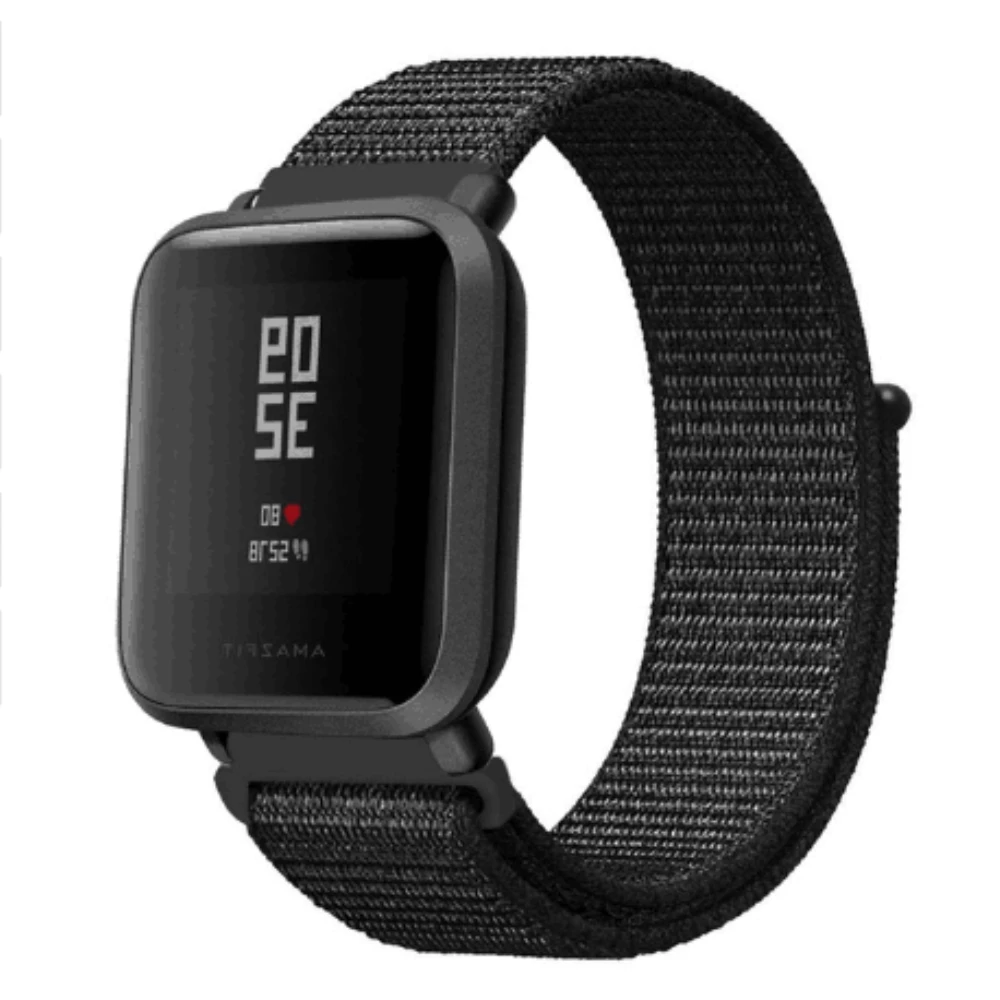 Hangrui 20 мм Красочный Amazfit ремешок Bip для Amazfit Bip нейлоновый ремешок для часов Garmin Vivoactive3 samsung gear S2 Smartwatch