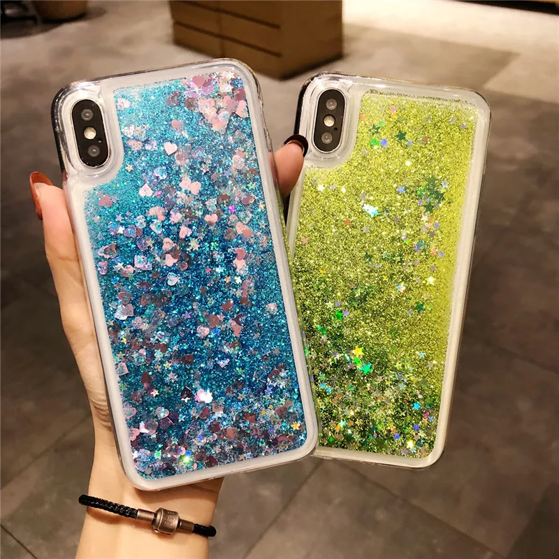 Блестящие зыбучие пески Чехлы для iPhone X XS SE 5 5S 6 6s 7 8 Plus чехол силиконовый Meizu M3 M3S M5