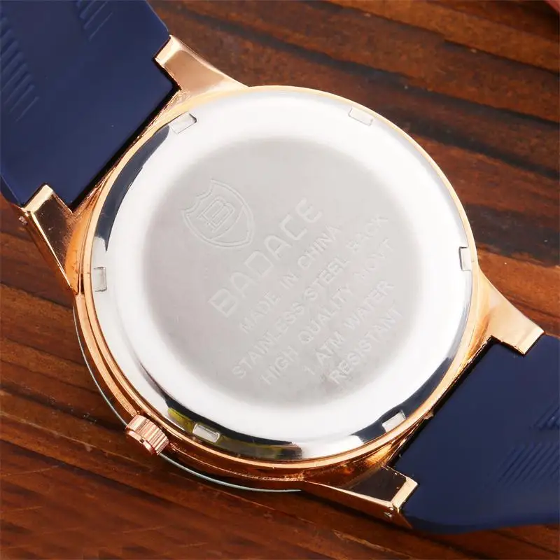 Модные Простые Стильные Топ люксовый бренд BADACE Часы мужские PU силиконовый